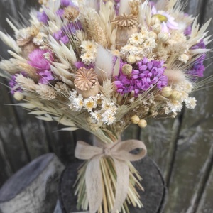 Szárazvirág csokor(beige-pink), Otthon & Életmód, Dekoráció, Virágdísz és tartó, Csokor & Virágdísz, Virágkötés, MESKA