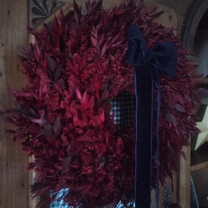 Adventi ajtódísz(bordó) - karácsony - adventi díszek - adventi ajtódísz - Meska.hu