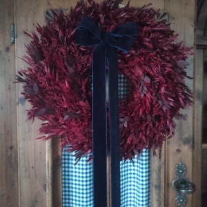 Adventi ajtódísz(bordó) - karácsony - adventi díszek - adventi ajtódísz - Meska.hu