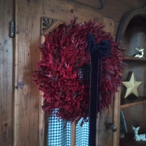 Adventi ajtódísz(bordó) - karácsony - adventi díszek - adventi ajtódísz - Meska.hu