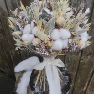 Téli csokor szárazvirágból - otthon & életmód - dekoráció - virágdísz és tartó - csokor & virágdísz - Meska.hu