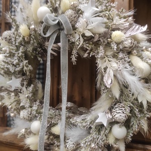 Adventi ajtódísz,kopogtató(fehér) - Meska.hu