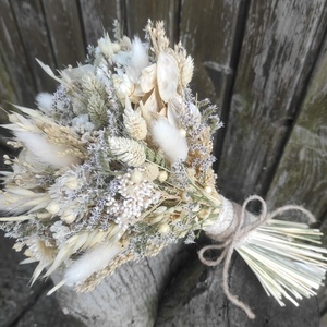 Szárazvirág csokor(bézs) - otthon & életmód - virágdekoráció - virágok - virágcsokor - Meska.hu