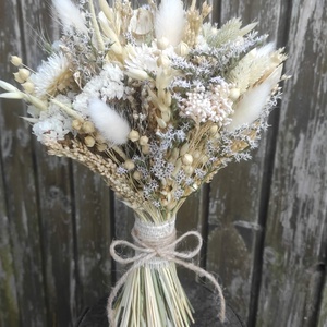 Szárazvirág csokor(bézs) - otthon & életmód - virágdekoráció - virágok - virágcsokor - Meska.hu