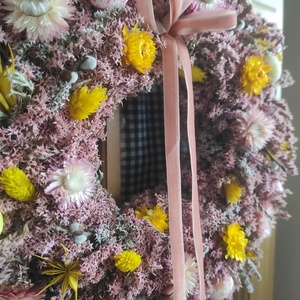 Tavaszi sóvirág koszorú,ajtódísz - otthon & életmód - dekoráció - ajtó- és ablak dekoráció - ajtódísz & kopogtató - Meska.hu