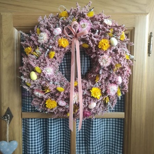 Tavaszi sóvirág koszorú,ajtódísz - otthon & életmód - dekoráció - ajtó- és ablak dekoráció - ajtódísz & kopogtató - Meska.hu