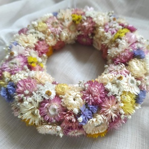 Szalmarózsa koszorú,ajtódísz - Meska.hu