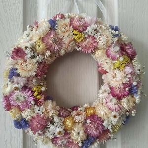 Szalmarózsa koszorú,ajtódísz - otthon & életmód - dekoráció - ajtó- és ablak dekoráció - ajtódísz & kopogtató - Meska.hu