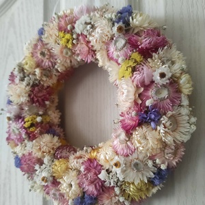 Szalmarózsa koszorú,ajtódísz - otthon & életmód - dekoráció - ajtó- és ablak dekoráció - ajtódísz & kopogtató - Meska.hu