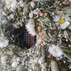 Natúr szárazvirág koszorú,ajtódísz - otthon & életmód - dekoráció - ajtó- és ablak dekoráció - ajtódísz & kopogtató - Meska.hu