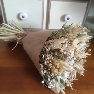 Szárazvirág csokor(natúr-beige) - Meska.hu
