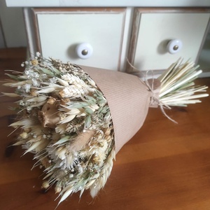 Szárazvirág csokor(natúr-beige) - otthon & életmód - virágdekoráció - virágok - virágcsokor - Meska.hu