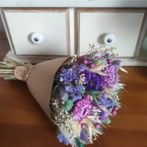 Szárazvirág csokor(lila) - Meska.hu