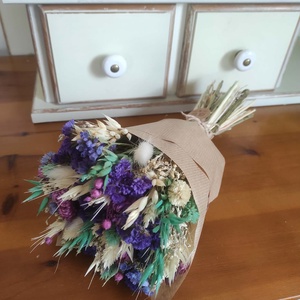 Szárazvirág csokor(lila) - Meska.hu