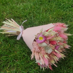 Szárazvirág csokor(rózsaszín) - otthon & életmód - virágdekoráció - virágok - virágcsokor - Meska.hu