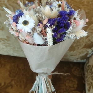 Szárazvirág csokor(barack) - otthon & életmód - virágdekoráció - virágok - virágcsokor - Meska.hu