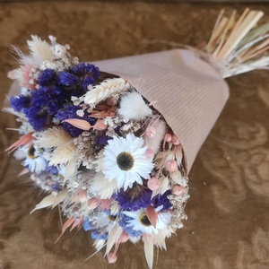 Szárazvirág csokor(barack) - otthon & életmód - virágdekoráció - virágok - virágcsokor - Meska.hu