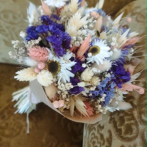 Szárazvirág csokor(barack) - otthon & életmód - virágdekoráció - virágok - virágcsokor - Meska.hu