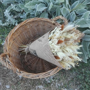 Szárazvirág csokor(beige-barna) - otthon & életmód - virágdekoráció - virágok - virágcsokor - Meska.hu