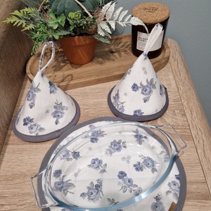 Edényfül fogó+edényalátét  szett - otthon & életmód - konyhafelszerelés, tálalás - konyhai textil - edényfogó & edényfedő - Meska.hu