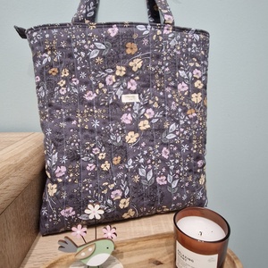 Virágmintás bélelt szatyor - Meska.hu