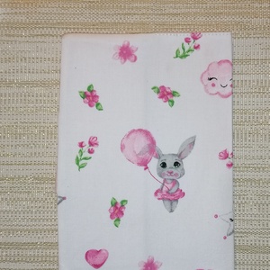 Textil egészségügyi kiskönyv borító - nyuszis  - otthon & életmód - papír, írószer - egészségügyi kiskönyv borító - Meska.hu