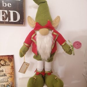 Karácsonyi Kobold Manó - 60cm  magas, Otthon & Életmód, Dekoráció, Asztal és polc dekoráció, Asztaldísz, Varrás, MESKA