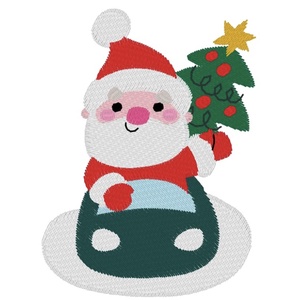 Hímzett Mikulás -zsák bordó - karácsony - mikulás - mikulás zsák - Meska.hu