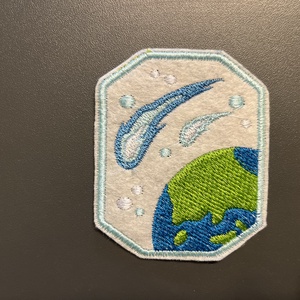 Űr témájú gépi hímzett felvarró- üstökös , Kellékek & szerszámok, Méteráru, Felvarrható, vasalható kellék, Hímzés, MESKA