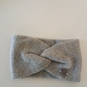  Kötött Fülvédő- szürke - Meska.hu
