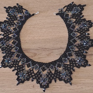 Ukrán csipkés gyöngygallér, nyaklánc - Meska.hu