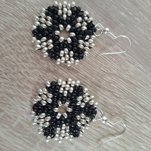 Fekete-ezüst ékszer szett (nyaklánc + fülbevaló) - ékszer - ékszerszett - Meska.hu