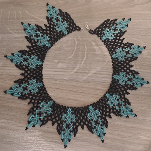 Ukrán gyöngygallér, gerdán nyaklánc - ékszer - nyaklánc - gyöngyös nyaklánc - Meska.hu