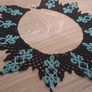 Ukrán gyöngygallér, gerdán nyaklánc - ékszer - nyaklánc - gyöngyös nyaklánc - Meska.hu