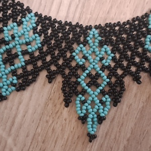 Ukrán gyöngygallér, gerdán nyaklánc - ékszer - nyaklánc - gyöngyös nyaklánc - Meska.hu