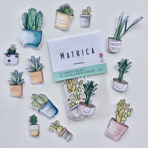 Kaktuszos matrica, Otthon & Életmód, Dekoráció, Fali és függő dekoráció, Falmatrica & Tapéta, Fotó, grafika, rajz, illusztráció, MESKA