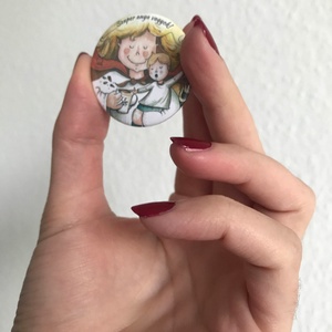 Szuper anya vagyok! - ékszer - kitűző és bross - kitűző - Meska.hu