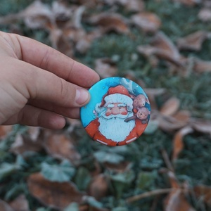 Mikulás - mágnes - otthon & életmód - konyhafelszerelés, tálalás - konyhai dekoráció - hűtőmágnes - Meska.hu