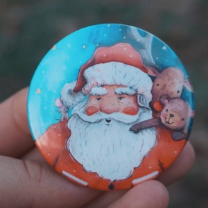 Mikulás - mágnes - Meska.hu