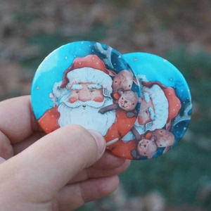 Mikulás - mágnes - otthon & életmód - konyhafelszerelés, tálalás - konyhai dekoráció - hűtőmágnes - Meska.hu