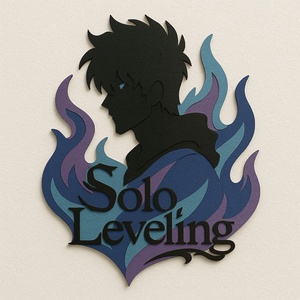 Solo Leveling  Anime falidísz MDF-ből, Otthon & Életmód, Dekoráció, Kép & Falikép, Fából készült kép, Famegmunkálás, MESKA
