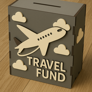 Utazási persely  Travel Fund doboz - Meska.hu