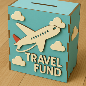 Utazási persely  Travel Fund doboz - otthon & életmód - dekoráció - asztal és polc dekoráció - persely - Meska.hu