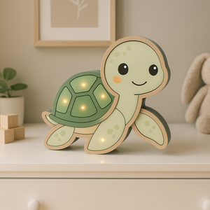 Teknős formájú hangulat lámpa gyerekszobába, Otthon & Életmód, Lámpa, Hangulatlámpa, Festett tárgyak, MESKA