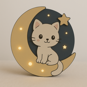 Cicás Holdfény hangulat lámpa gyerekszobába - otthon & életmód - lámpa - hangulatlámpa - Meska.hu