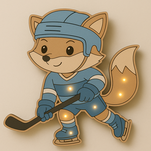 Jégkorongos Róka - LED-es hangulatlámpa gyerekszobába - otthon & életmód - lámpa - hangulatlámpa - Meska.hu