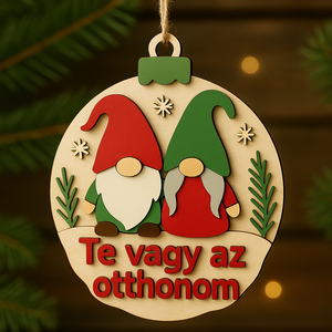 Páros Manó Karácsonyfadísz  Te vagy az otthonom - Meska.hu