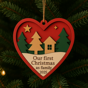 Családi karácsonyfadísz  Our First Christmas as Family - Meska.hu