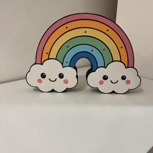 Szivárványos Felhőcske hangulat lámpa gyerekszobába - Meska.hu