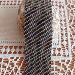 Metál diagonál, Ékszer, Karkötő, Gyöngyös karkötő, Ékszerkészítés, Gyöngyfűzés, gyöngyhímzés, MESKA
